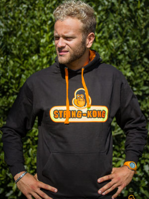 Felpa da tennis STRING-KONG CONTRAST HOODIE black/orange