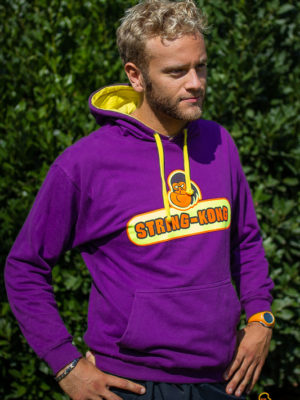 Felpa da tennis STRING-KONG CONTRAST HOODIE purple/yellow